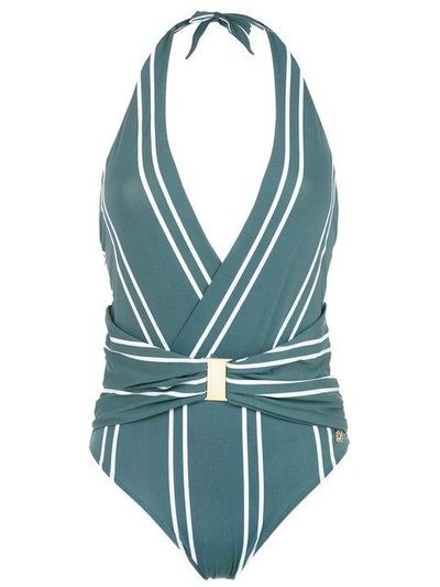Brigitte Striped Swimsuit - Green