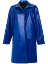 Gloria Coelho Vinyl Cape Coat - Blue