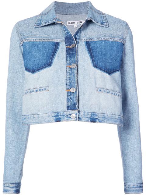 redone cropped denim jacket