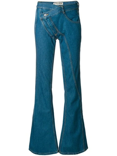 Ottolinger Deconstructed Flared Jeans - Blue