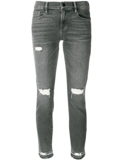 Frame Distressed Detail Jeans In Stockcross