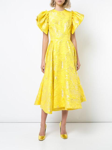 christian siriano yellow dress