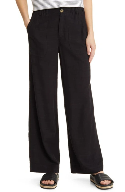 Wit & Wisdom Sky Rise Wide Leg Pants In Black