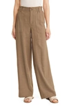 Wit & Wisdom Sky Rise Wide Leg Pants In Olive Drab