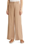Wit & Wisdom Sky Rise Wide Leg Pants In Peanut Butter