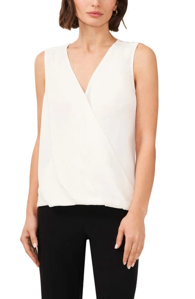 Halogen Surplice Sleeveless Top In New Ivory