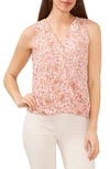 Halogen Surplice Sleeveless Top In Pink Dogwood