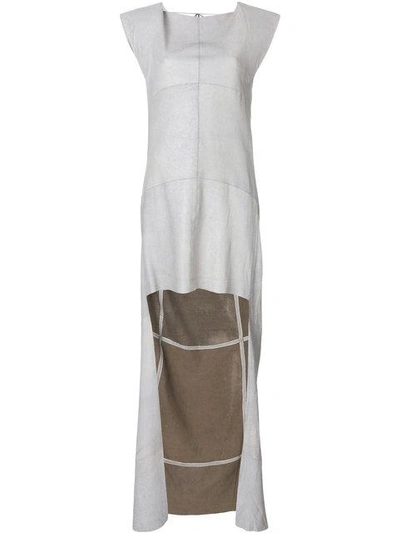 Olsthoorn Vanderwilt Asymmetric Sleeveless Dress In Grey
