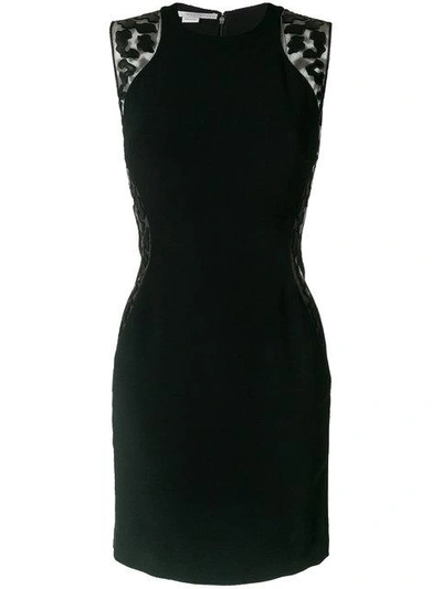 Stella Mccartney Sheer Contrast Fitted Dress In Black