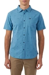 O'neill Quiver Stretch Dobby Button-up Shirt In Blue Shadow