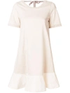 Moncler Flared Loose Dress In Pink