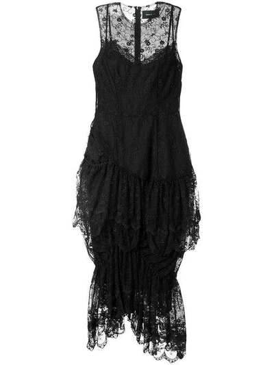 Simone Rocha Sleeveless Ruffled Lace Midi Dress