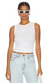 Helmut Lang Twisted Muscle Cotton Tank Top In White