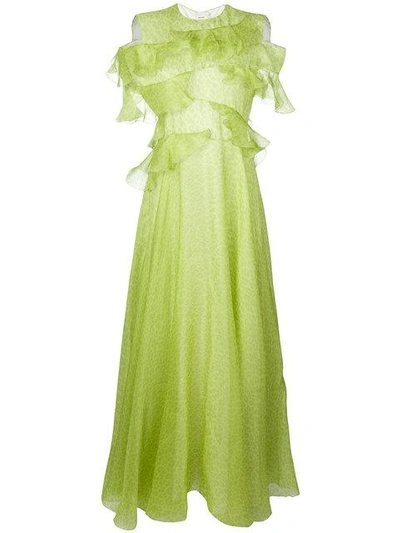 Maison Rabih Kayrouz Ruffle Trimmed Gown In Yellow
