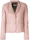 Sword 6.6.44 Leather Blazer In Pink