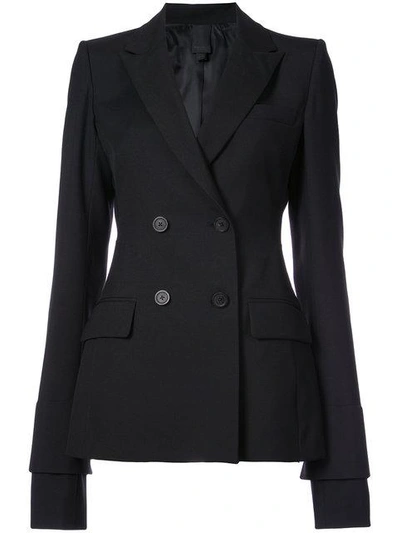 Vera Wang Classic Fitted Blazer In Black