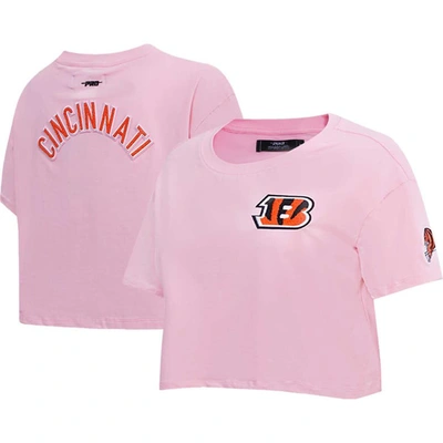Pro Standard Pink Cincinnati Bengals Cropped Boxy T-shirt