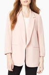 Jones New York Three Quarter Sleeve Blazer In Rose