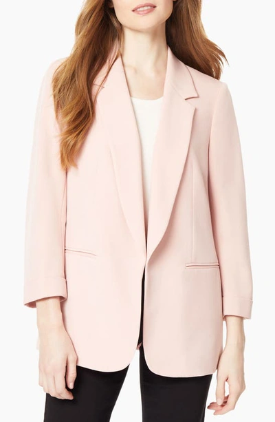 Jones New York Three Quarter Sleeve Blazer In Rose