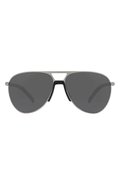 Prada Linea Rossa 59mm Mirrored Pilot Sunglasses In Gunmetal