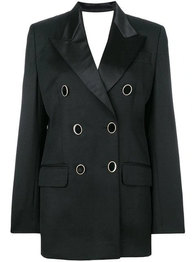 Seen Classic Double-breasted Blazer In Black