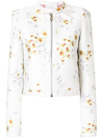 Giambattista Valli Floral-brocade Jacket In White
