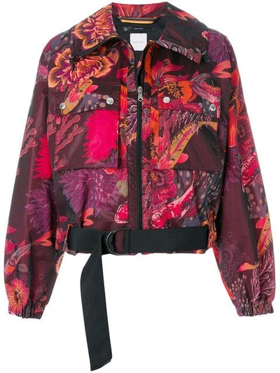 Paul Smith Floral Print Cropped Jacket In Multicolour