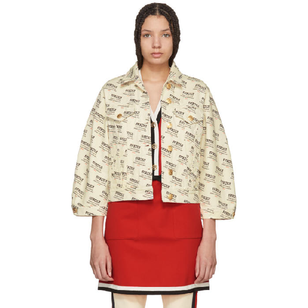 gucci stamp denim jacket