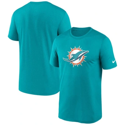 Nike Aqua Miami Dolphins Legend Logo Performance T-shirt In Green