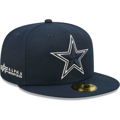 New Era X Alpha Industries Navy Dallas Cowboys Alpha 59fifty Fitted Hat