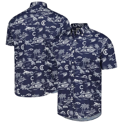 Reyn Spooner Navy Chicago Cubs Kekai Button-down Shirt