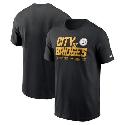 Nike Black Pittsburgh Steelers Local Essential T-shirt In Black