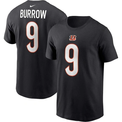 Nike Men's  Joe Burrow Black Cincinnati Bengals Player Name And Number T-shirt