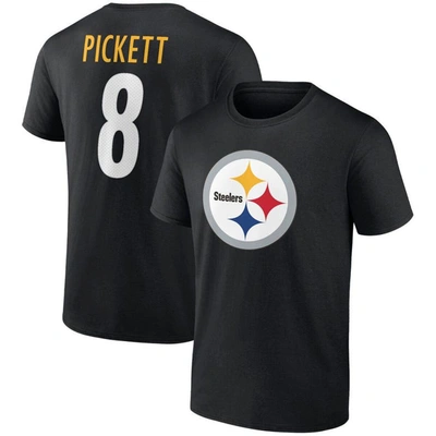 Fanatics Branded Kenny Pickett Black Pittsburgh Steelers Player Icon Name & Number T-shirt