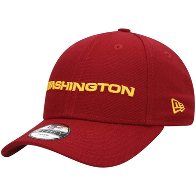 New Era Kids' Youth  Burgundy Washington Football Team Wordmark League 9forty Adjustable Hat