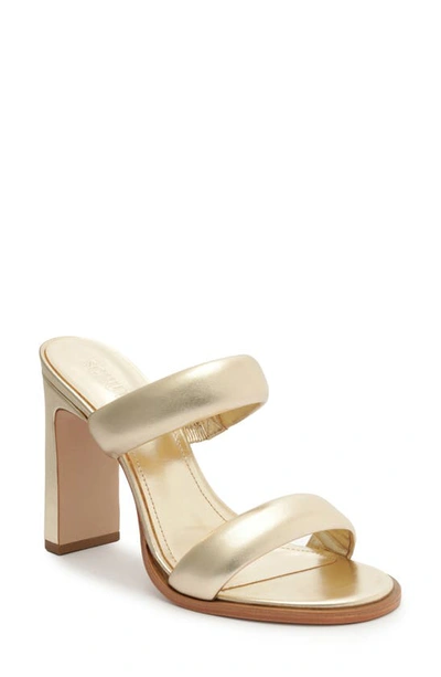 Schutz Mully Slide Sandal In Gold