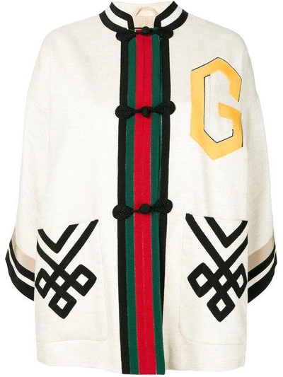 Gucci Caban-kimono Jacket In Neutrals