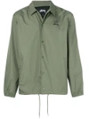 Stussy Logo Print Shirt Jacket - Green