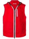 Givenchy Hooded Gilet In Red