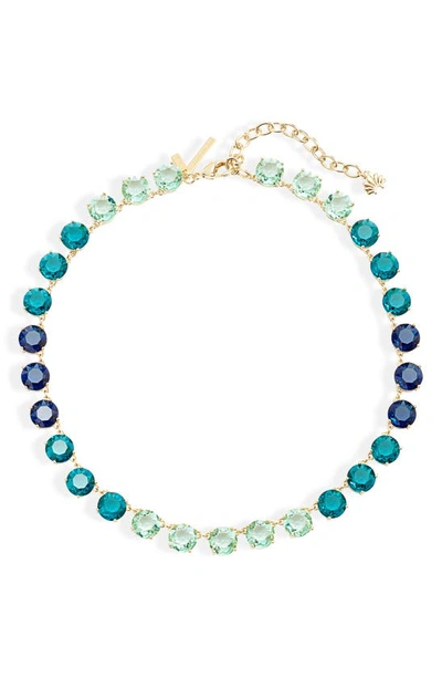 Lele Sadoughi Candy Crystal Necklace In Ocean Cove