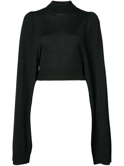 Vera Wang Classic Long-sleeve Jumper In Black