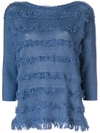 Fabiana Filippi Embroidered Fitted Top - Blue