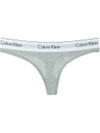 Calvin Klein Underwear Logo Waistband Thong - Grey