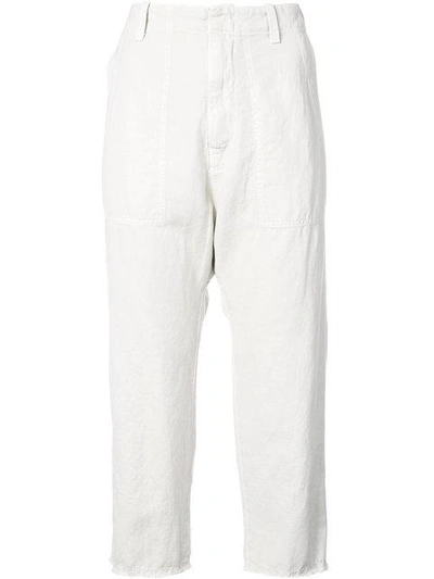 Nili Lotan Slim Cropped Trousers In White