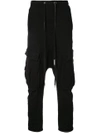 Army Of Me Loose Drop Crotch Trousers In Black