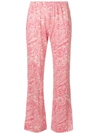 Le Tricot Perugia Paisley-print Flared Trousers In Red