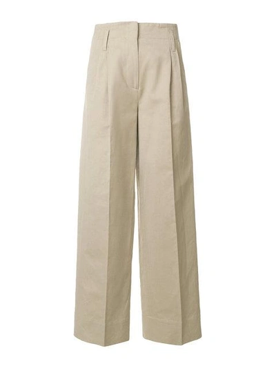 Alberto Biani Flared Tailored Trousers - Nude & Neutrals