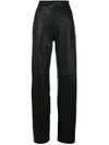 Vanderwilt High Rise Leather Trousers In Black