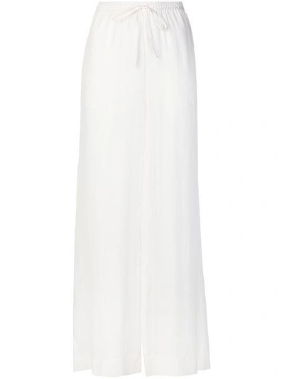 P.a.r.o.s.h. Cropped Palazzo Trousers In White