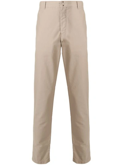 Incotex Cropped Straight Chinos In Neutrals